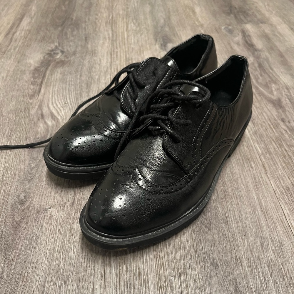 Aimeigao black dress shoes, size women’s 7.5